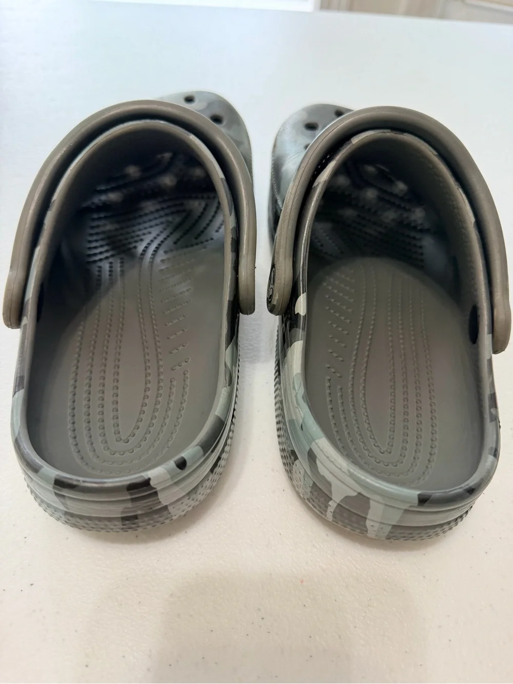 Gray Camouflage Crocs Clog Sandals